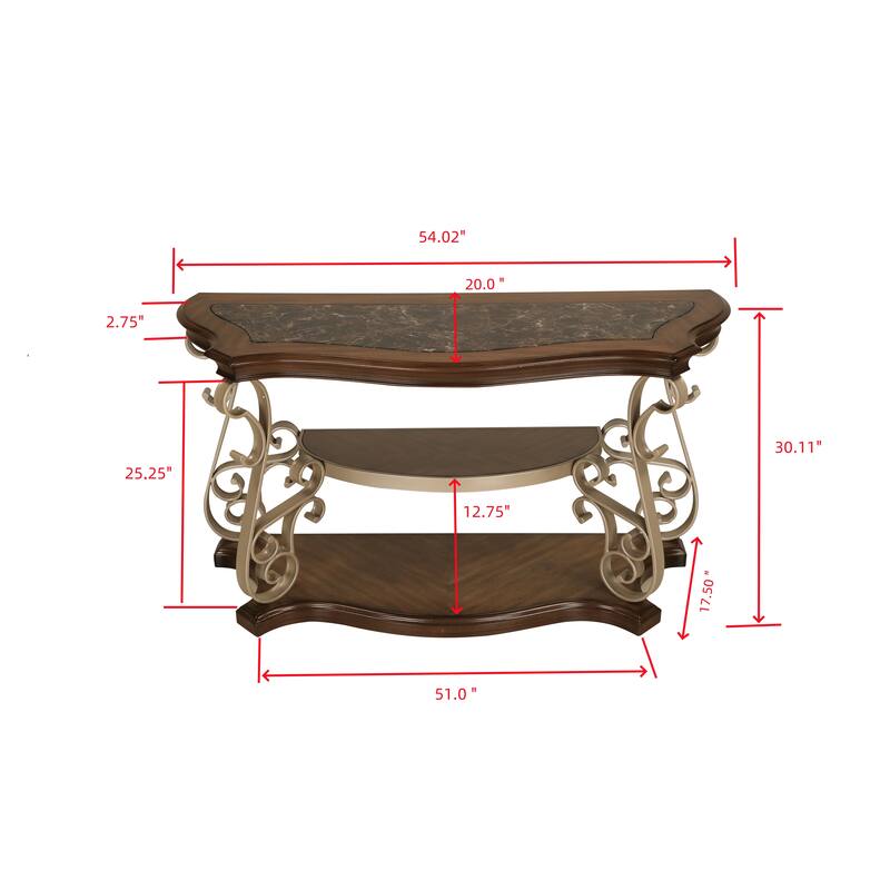 End table,marble paper top