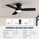 preview thumbnail 6 of 28, 32" Smart Gold & White Flush Mount Dimmable Ceiling Fan - 32''