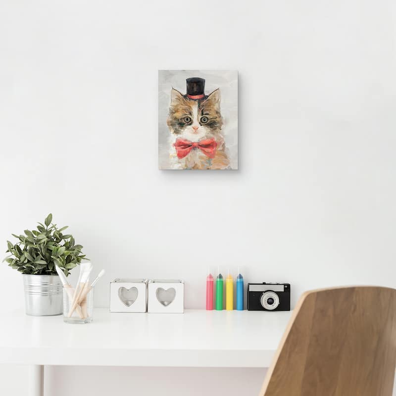 Top Hat Cats II Canvas Art Print