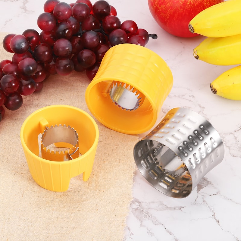 2pcs Corn Stripping Tool Stainless Steel Corn Peeler For Kitchen Use, Yellow