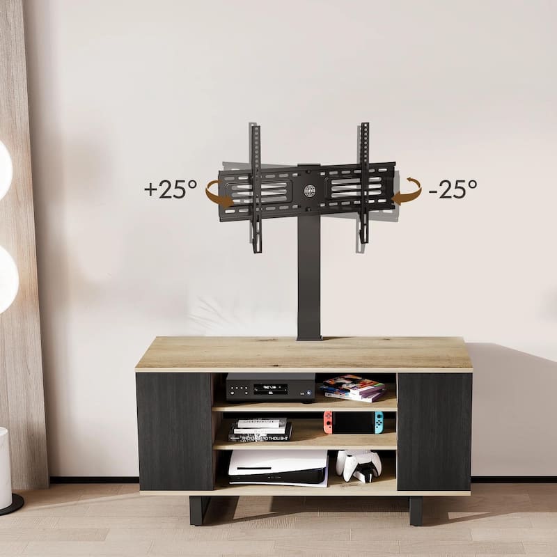 FITUEYES Modern TV Stand for 32-70 inch TVs with Open Shelves Media Console