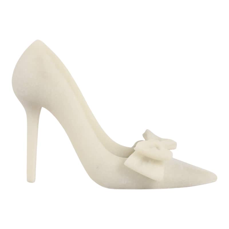 Modern Resin High Heel Sculpture - 9", White - 8.75"