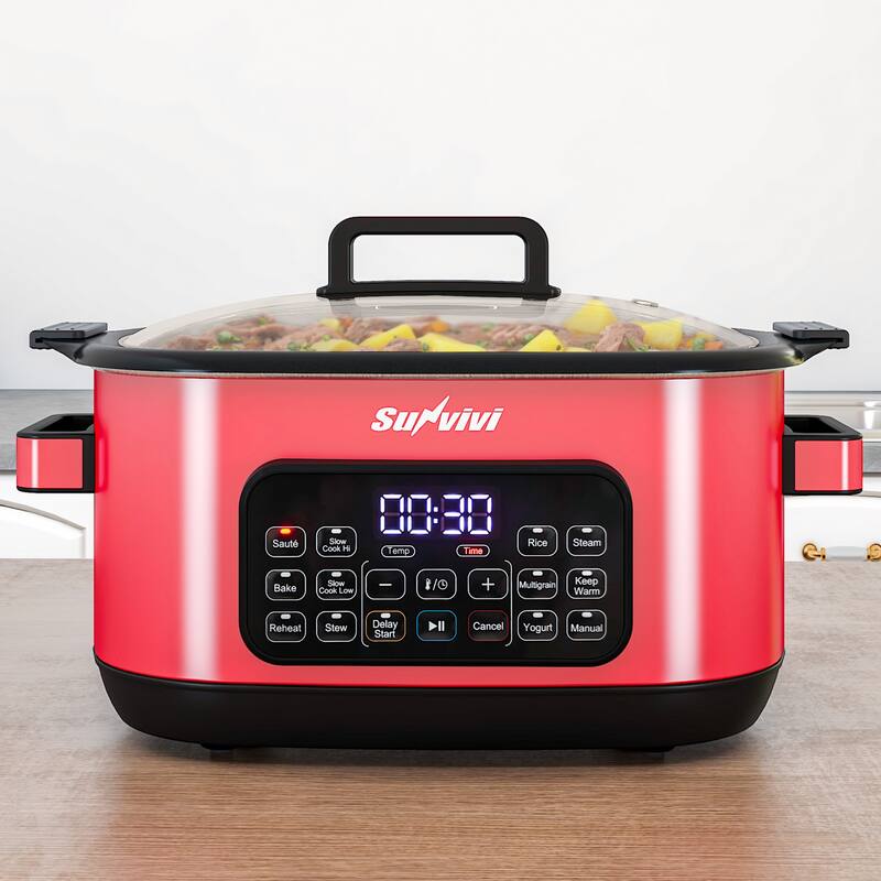 6.5QT 12-in-1 Programmable Multi Slow Cooker