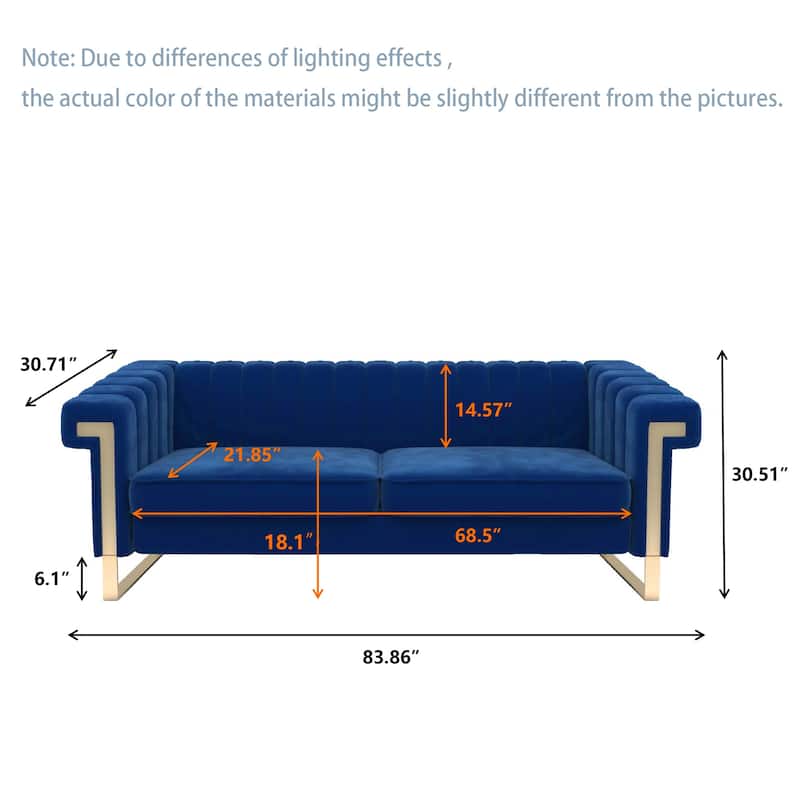 Nordic Modern Velvet Sofa Light Luxury Couch Chair Lounge Loveseat