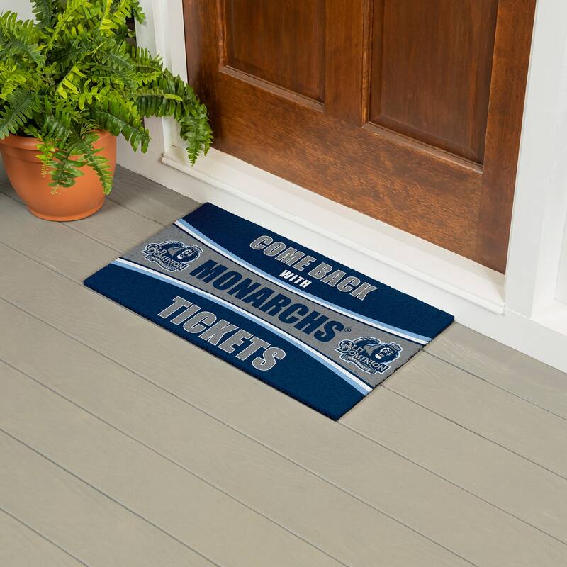 Old Dominion University 28 in. x 16 in. PVC "Come Back With Tickets" Trapper Door Mat