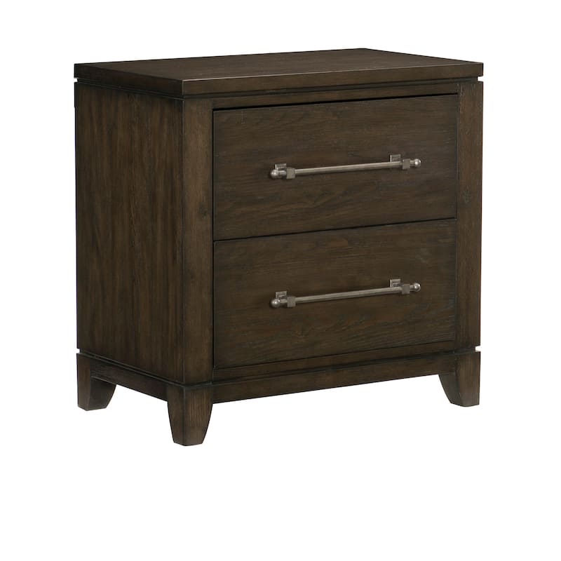 Contemporary Style Bedroom 1pc Nightstand of 2 Drawers Wooden Furniture Modern Look