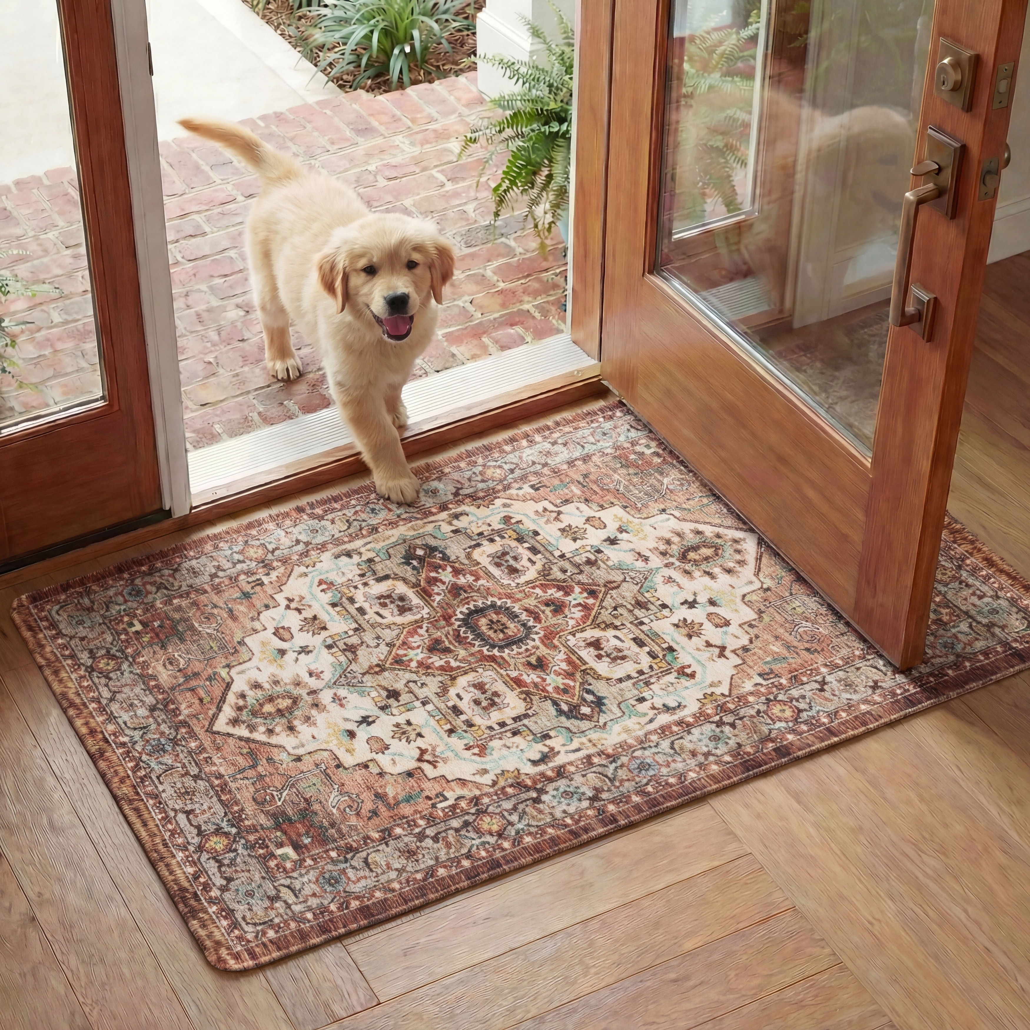SAFAVIEH Kitchen Mat Vika Non-Slip PVC Kitchen Floor Area Rug