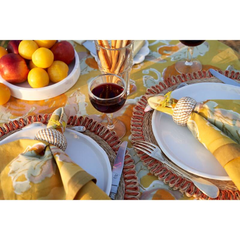 Caravan Eclipse Napkin Ring - Set of 4 - Whitewash - 2.5 x 2.5