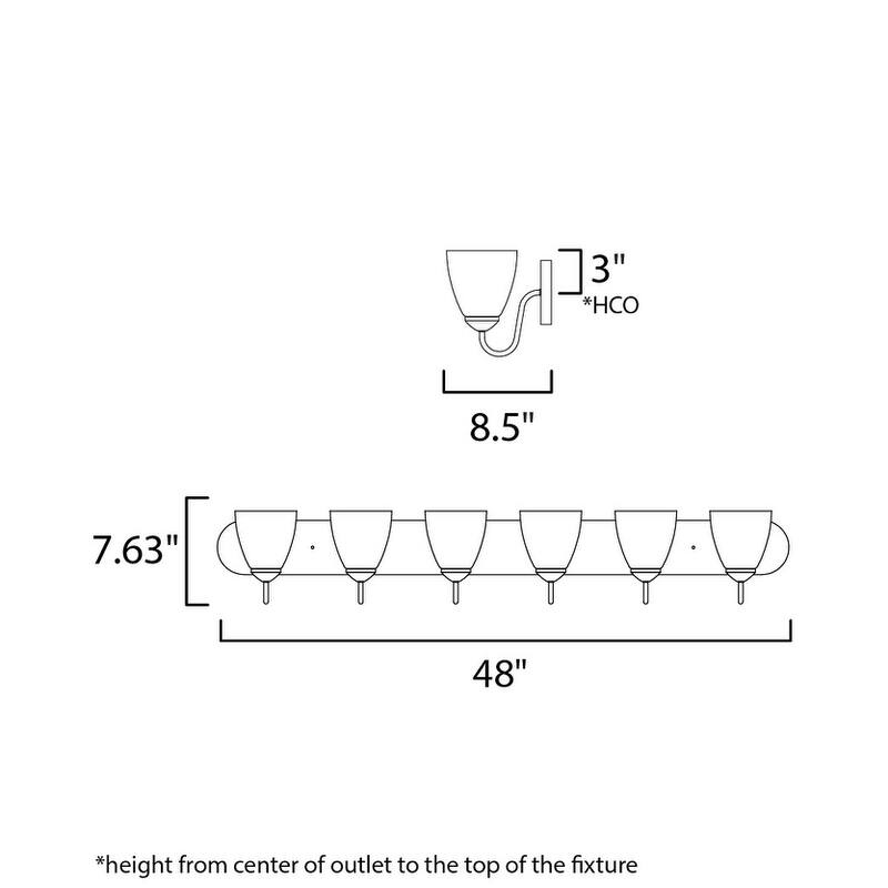 Maxim 11386 Axis 6 Light 48" Wide Vanity Light