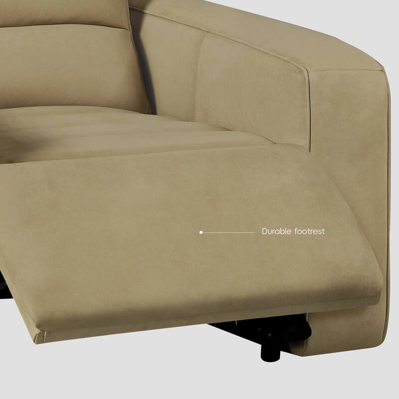 46" W Full-Grain Leather Power Recliner with Zero Gravity, USB & Type-C Charging