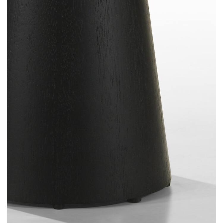 Jacopo Ebony Black 20"W Round Console Table with Pedestal Base