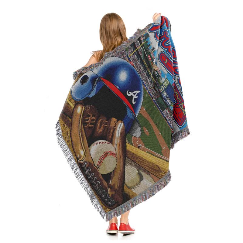 MLB Woven Tapestry Throw Blanket