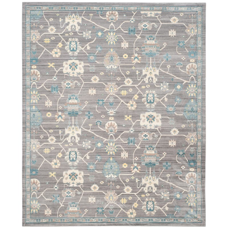 SAFAVIEH Valencia Raushan Distressed Vintage Boho Oriental Polyester Rug - 8' x 10' - Mauve/Mauve