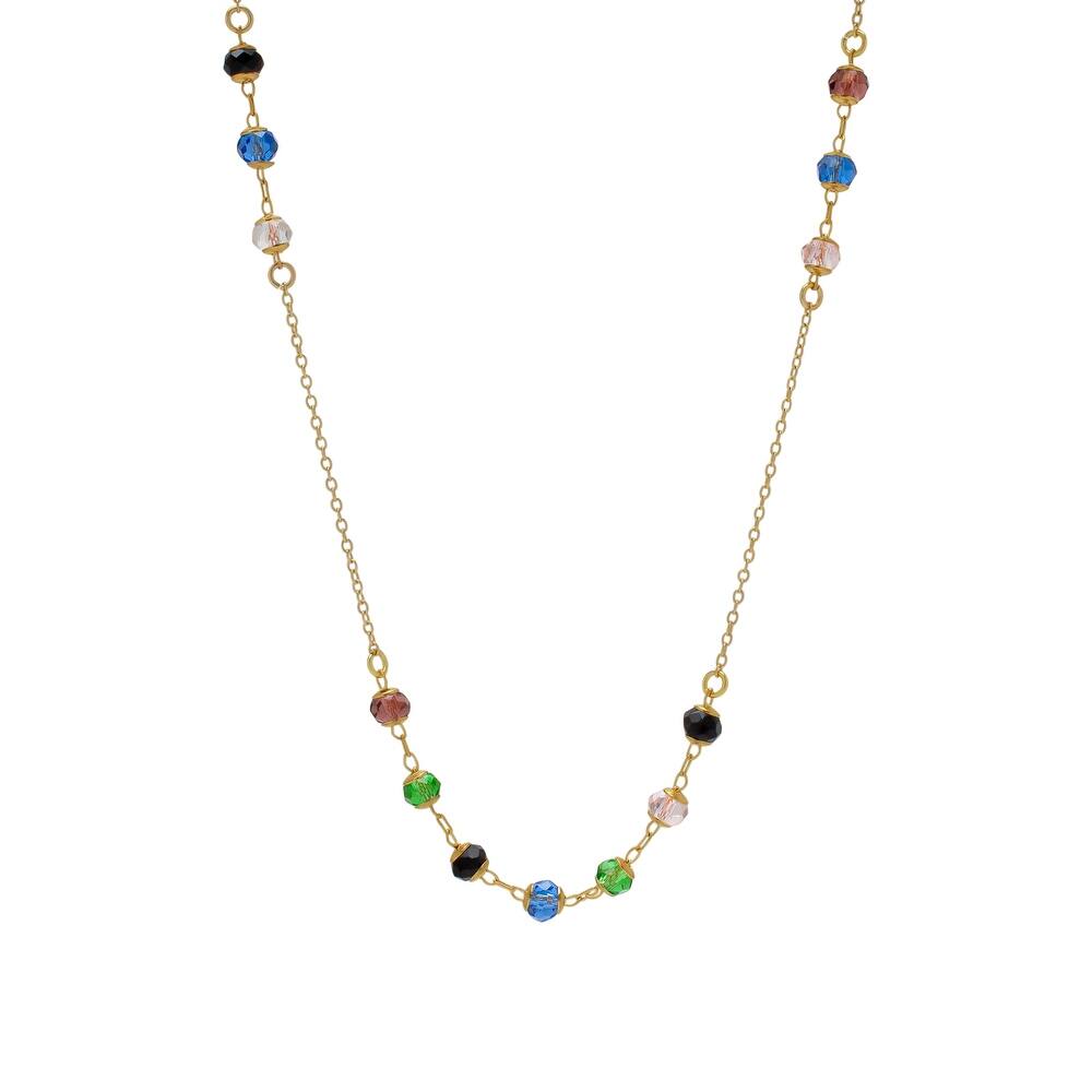 Victoria Townsend Gold Plated Multi Color Bead Necklace