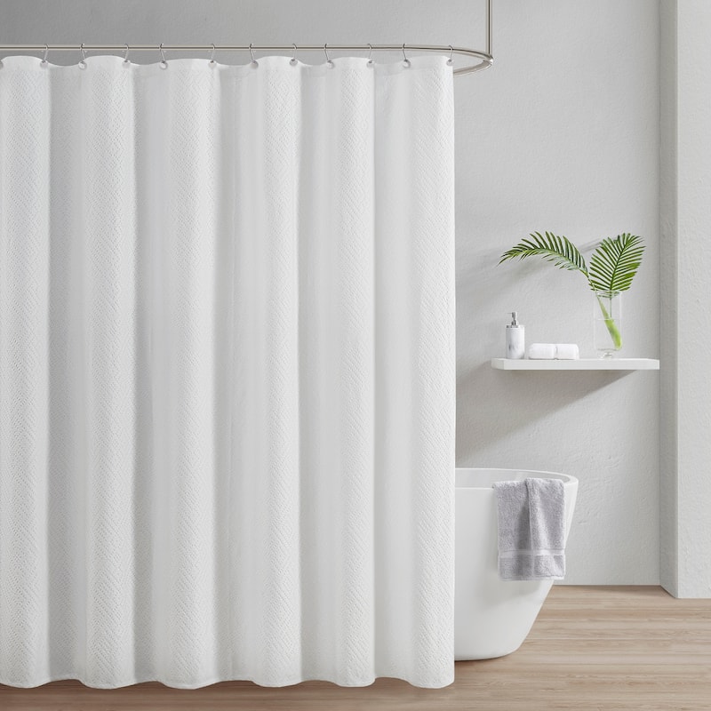 Matelasse Shower Curtain - White