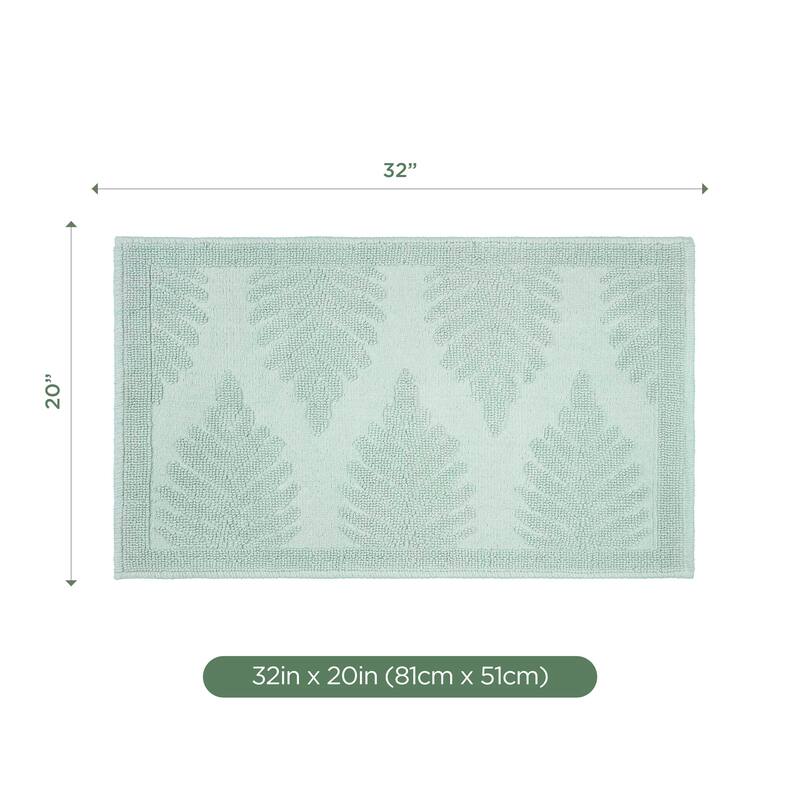 Martex Restore Fern Ogee 100% Reversible Bath Rug