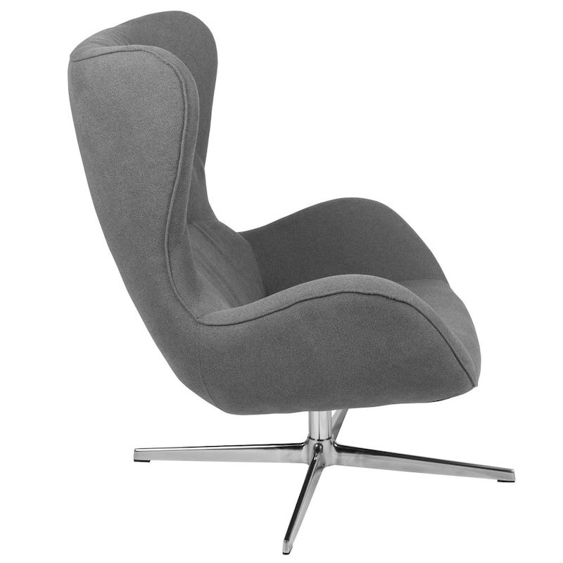 Home and Office Retro Swivel Wing Accent Chair - 35"D x 32.5"W x 40.5"H