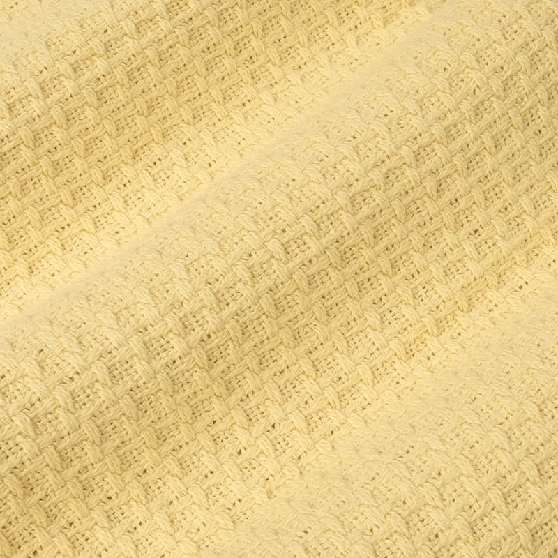 Sweet Home Collection Cotton Basket Weave Textured Blanket