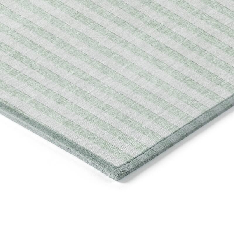 Machine Washable Indoor/Outdoor Contemporary Mod Chantille Rug