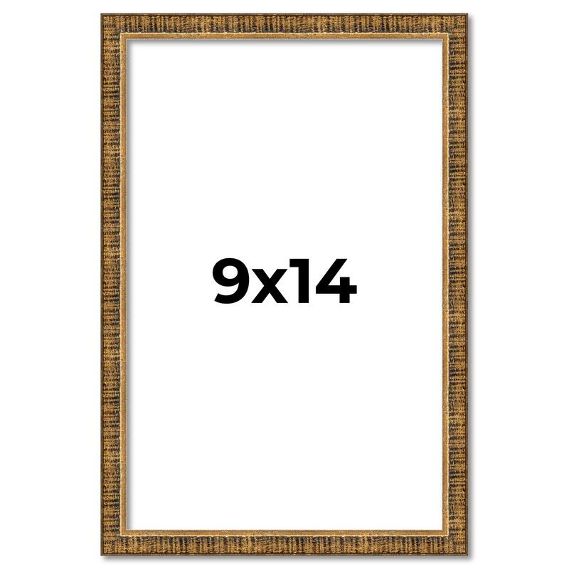 9x14 Frame Gold Picture Frame - Complete Modern Photo Frame Includes