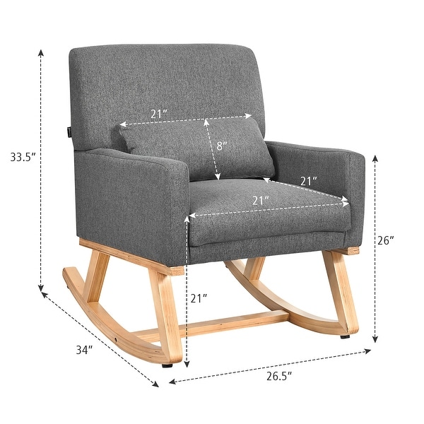 Costway mid century 2024 massage rocking chair