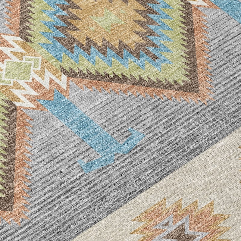 Machine Washable Indoor/ Outdoor Global Chennai Chantille Rug