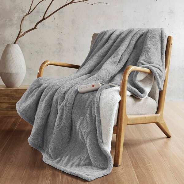 Sharper image 2 in 1 heated blanket and pillow discount