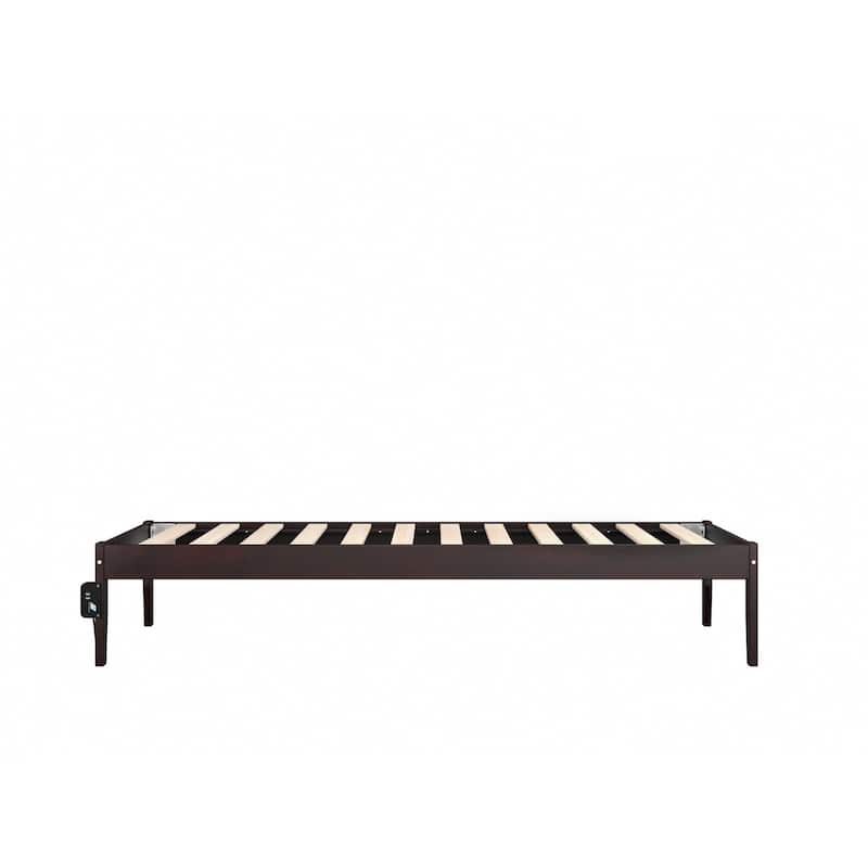 Twin Bed Espresso Finish - HomeStock Simple Modern Bedroom Furniture