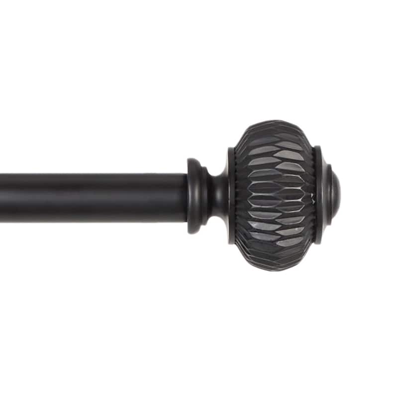 Lauren Ralph Lauren Cayson 1" Adjustable Window Curtain Rod and Finial Set