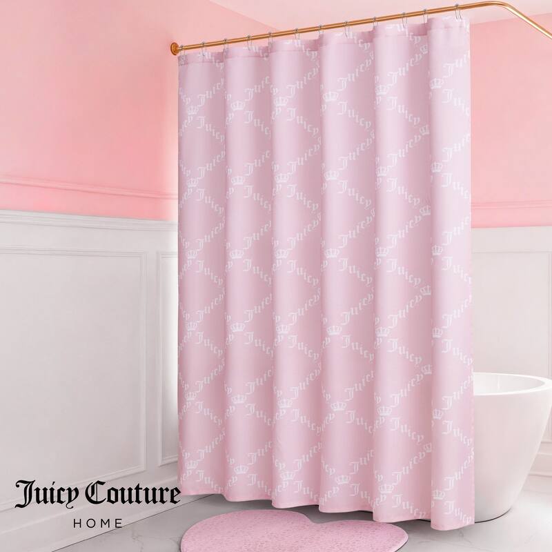 Juicy Couture 13-Piece Shower Curtain and Hooks Set