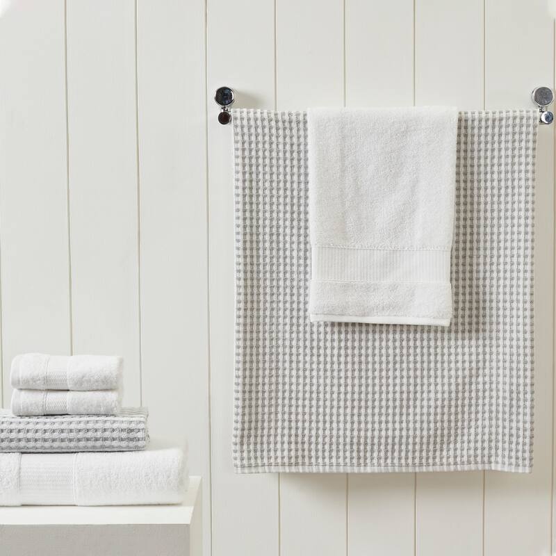 Modern Threads 6-Piece Yarn Dyed Cobblestone Jacquard Towel Set