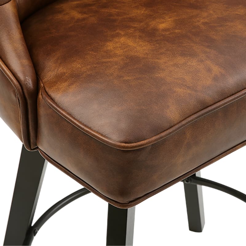 Modern 26 in. Counter Height Barstools 360 Free Swivel Set of 4 Bar Stools with Back