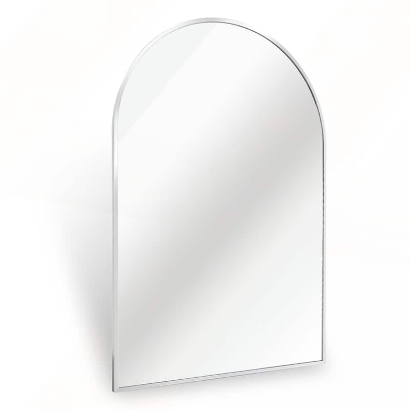 24x32 Inch Metal Framed Arched Bathrrom Mirror