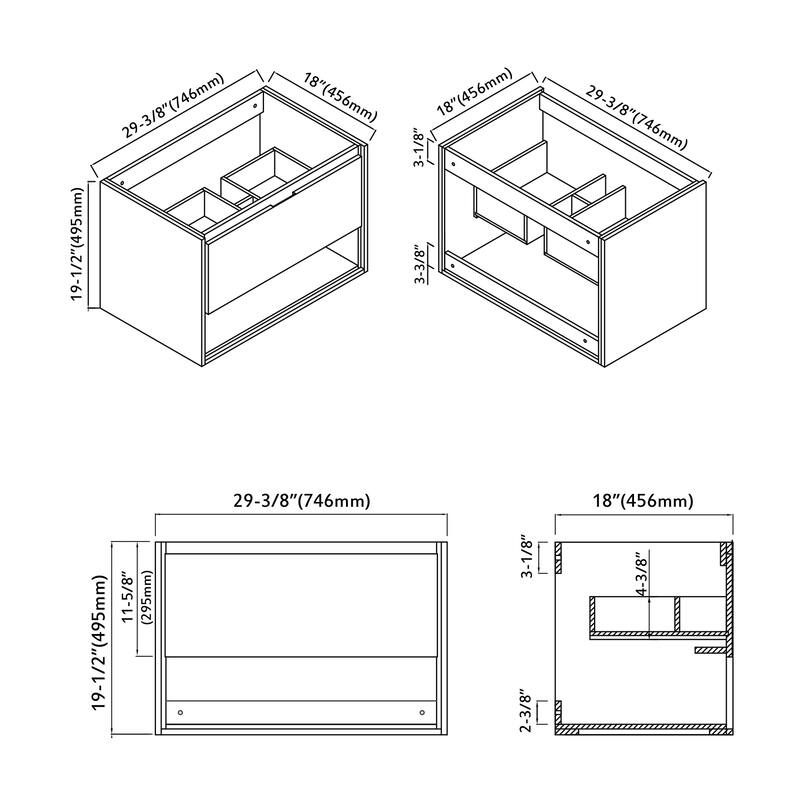 Laila 30" Single Bathroom Vanity Set