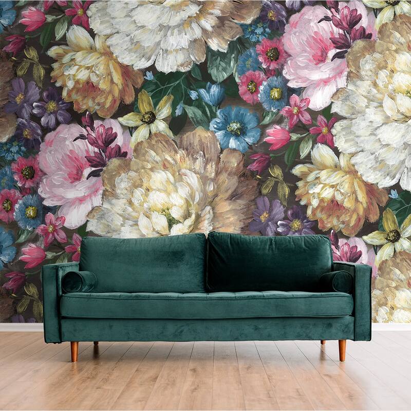 NextWall English Garden Floral Peel and Stick Wall Mural