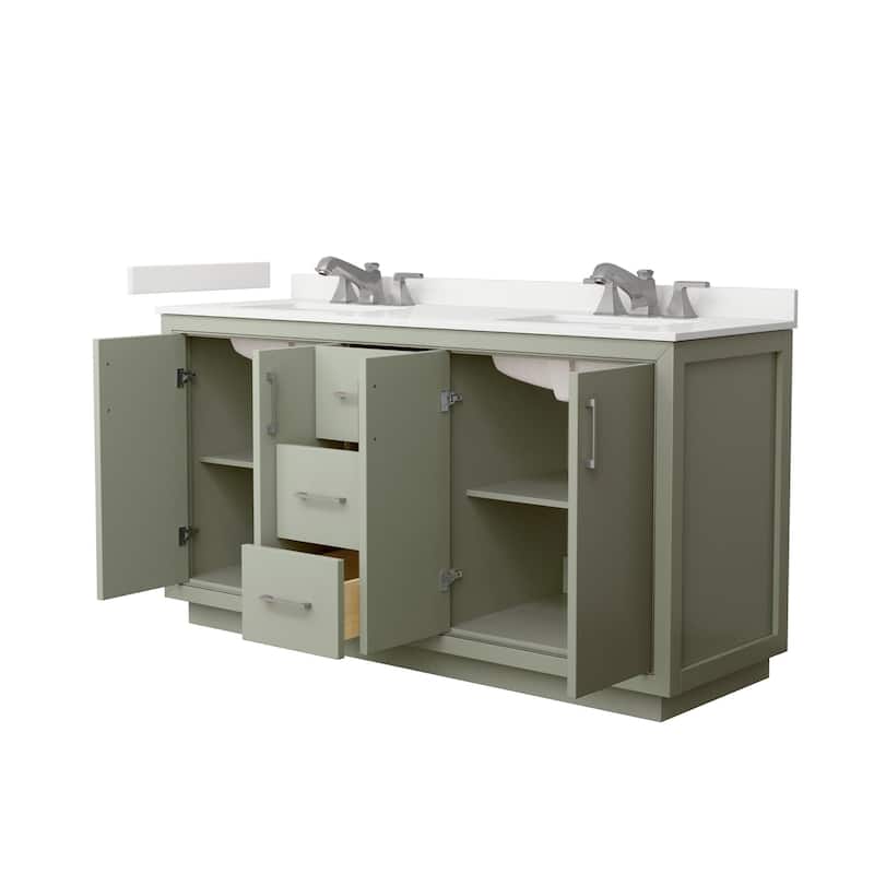 Wyndham Collection WCF111166D-QTZ-US3MXX Icon 66" Free Standing Double