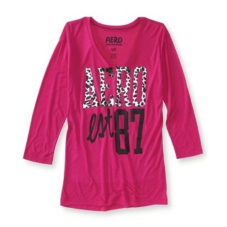 Shop Aeropostale Womens Est 1987 3 4 Sleeve Pajama Sleep T Shirt Purple Medium Overstock 29417577
