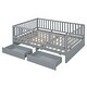 preview thumbnail 12 of 34, Full Daybed with Guardrails & Drawers - Space-Saving Design