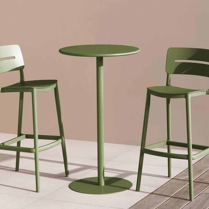 Frond and Form Outdoor Round Bar Table
