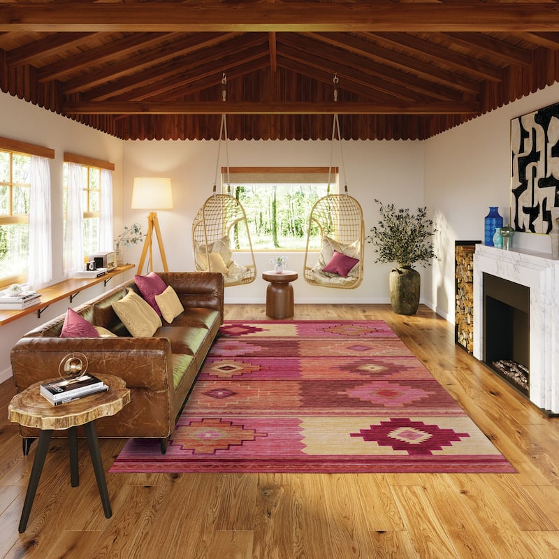 Indoor/ Outdoor Sonora Boho Medallions Washable Rug