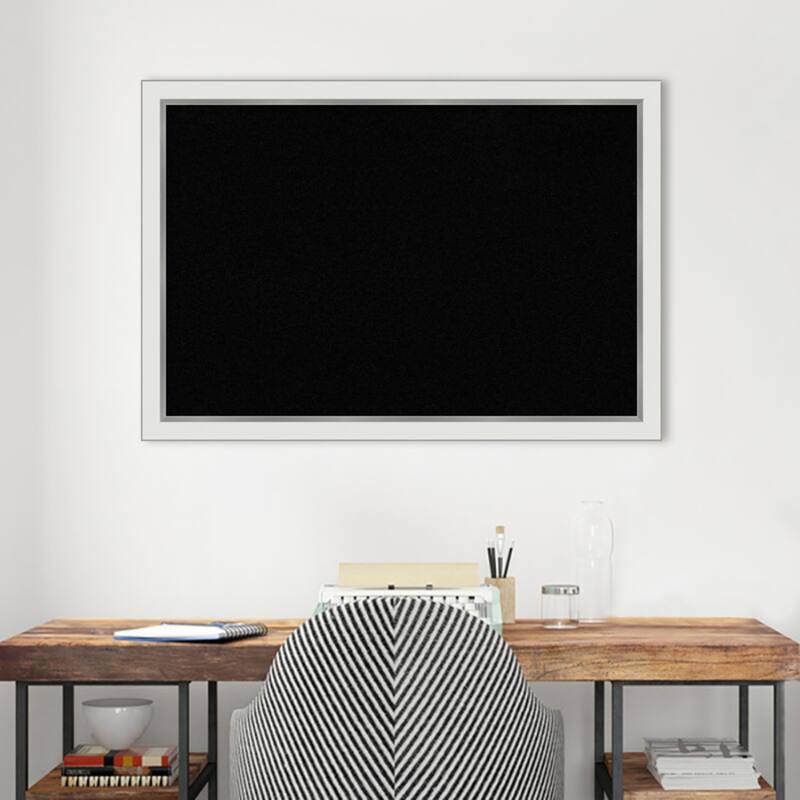 Eva Narrow Framed Black Corkboard Bulletin Board