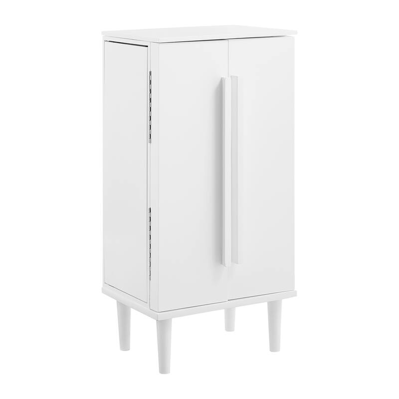 Jewelry Armoire on Tapered Legs - 38" - White