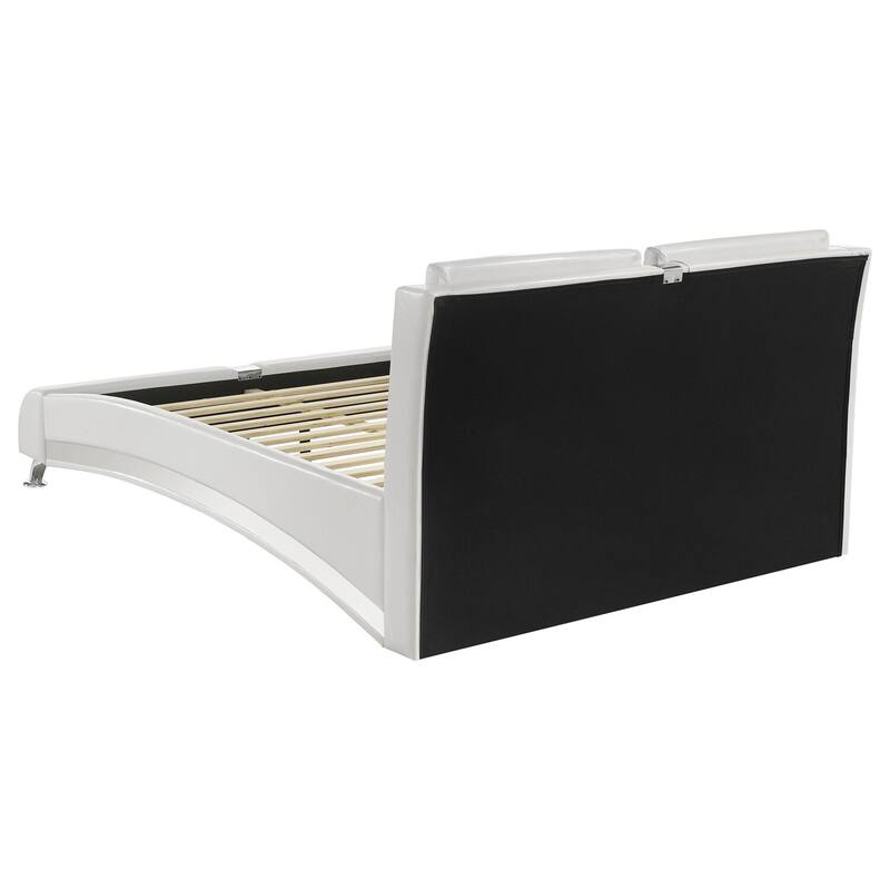 Upholstered Bed Frame, Modern Bedroom Bed with Headboard, Contemporary Design, Easy Assembly