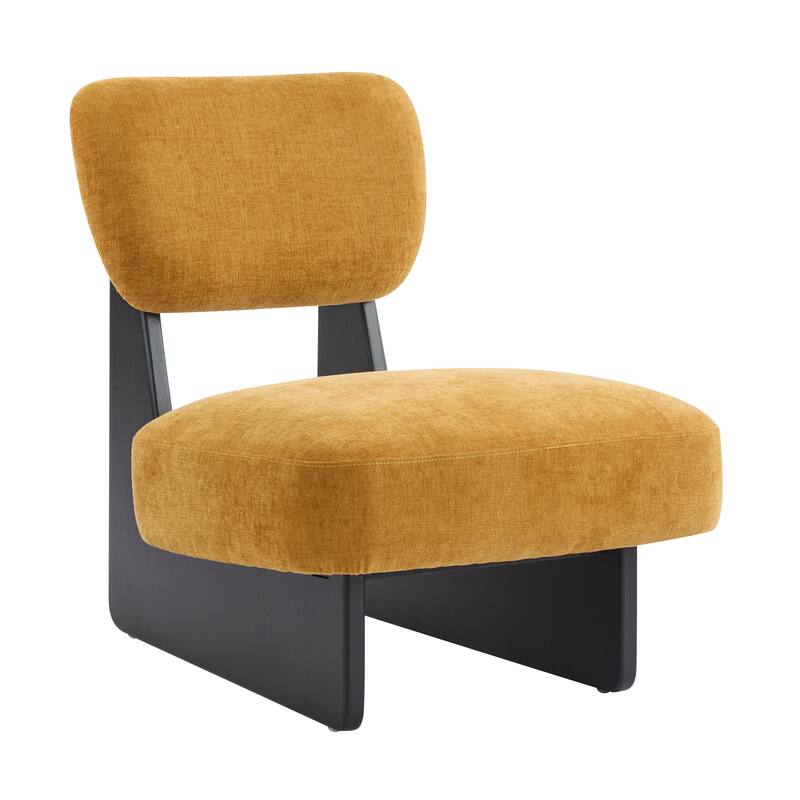 [Set of 2] Modern Lounge Chair with Polyester Upholstery, Wood Base, Minimalist and Stylish Accent Seating for Living Room