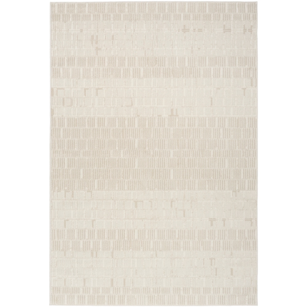 Nourison Nordic Indoor only Cream / Ivory Abstract Area Rug