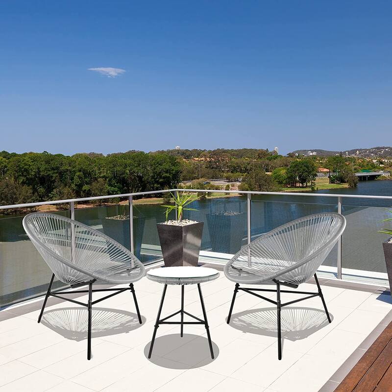 Acapulco Chair. Set of 2 - H34.5x W28.5x D32.75