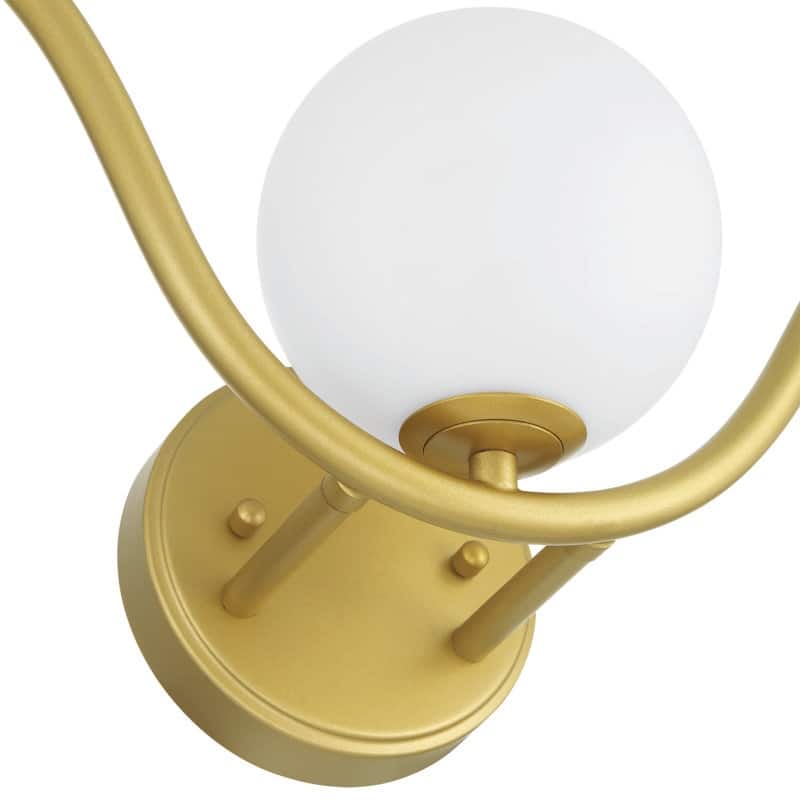 Acroma - 3 - Light Gold Seel Wavy Dimmable Vanity Light