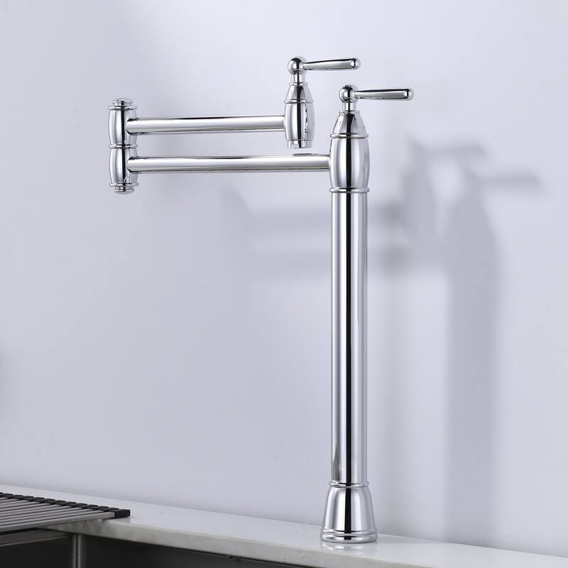 WOWOW Desk Mounted Pot Filler Kitchen Folding Faucet