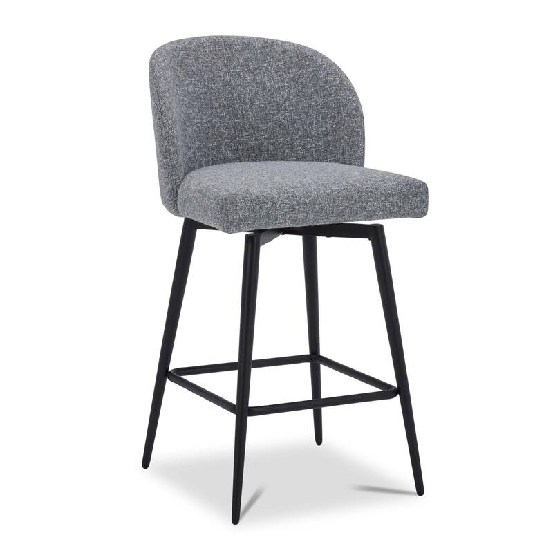 Charlotte Counter Height Swivel Barstool with Metal Legs Set