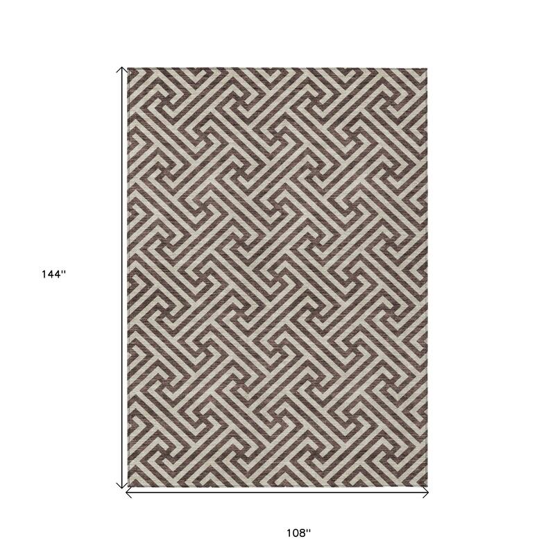 HomeRoots Geometric Transitional Rectangle Outdoor Rug